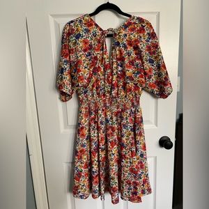 Floral tie back dress